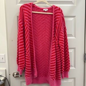 Sugarlips Red and Pink Striped Cardigan